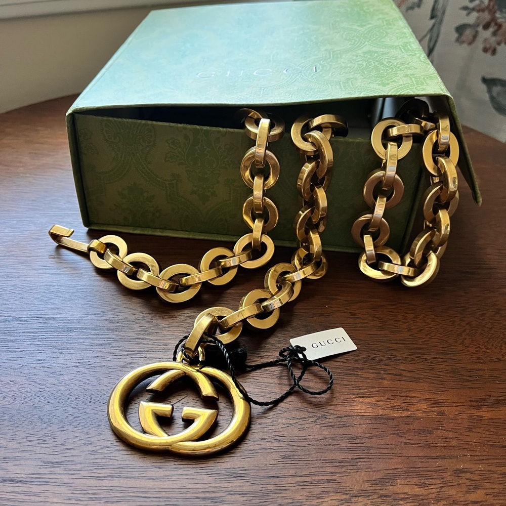 Gucci Chain Belt with Interlocking G charm
